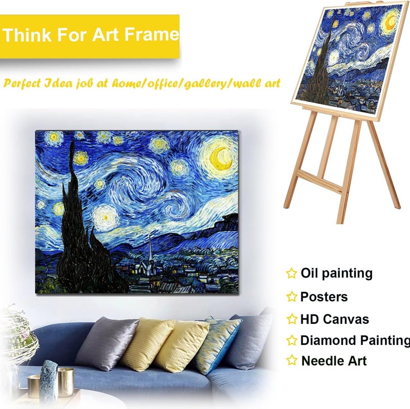 ECOIOU DIY Canvas Mini Stretcher Bars 6x6 Inch Canvas Frame, Sturdy Stretcher Frames for Oil Paintings, Prints, Paint by Numbers & Posters(Need Extra Size to wrap Around The Frame) - Image 4